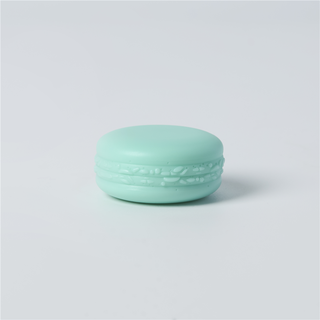 Macaron Plastic Jar and Lid - Aqua